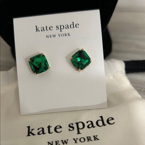 Kate Spade Green and Gold Earrings NWT - Picture 4 of 4